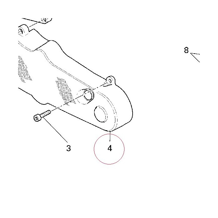 Horizontal timing belt cover 24510591B