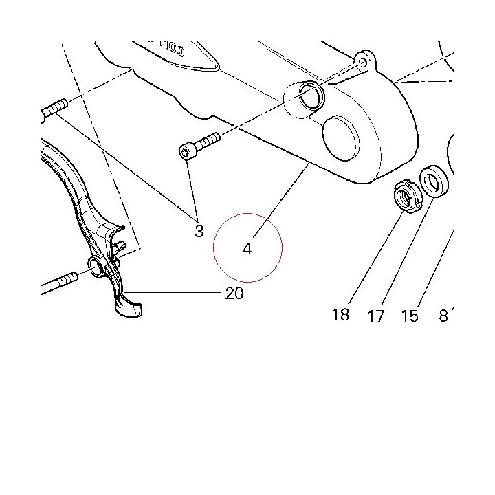 Horizontal timing belt cover 24510762A