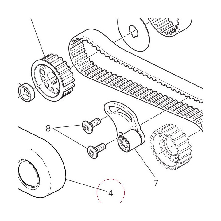 Horizontal timing belt cover 24510801A