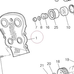 Vertical timing belt cover 24510841A