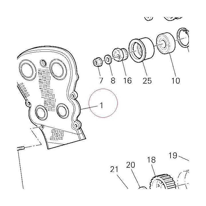 Vertical timing belt cover 24510841A