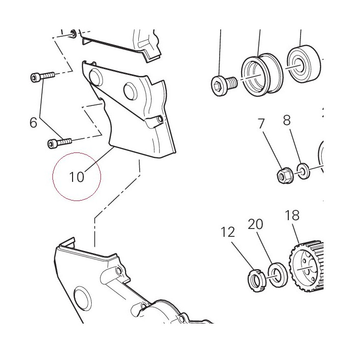 Cover, timing belt inside 24511361A