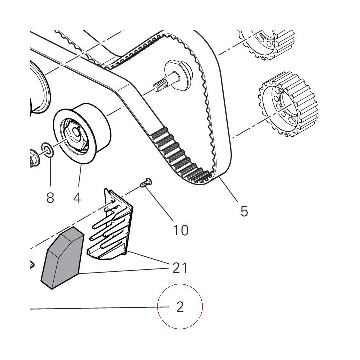 Horizontal belt external cover 24511431A