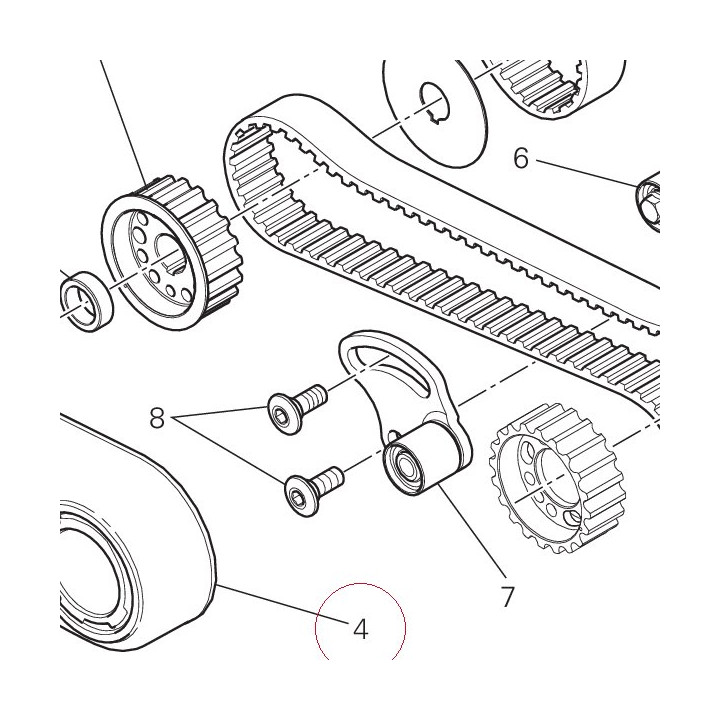 Horizontal timing belt cover 24511511A