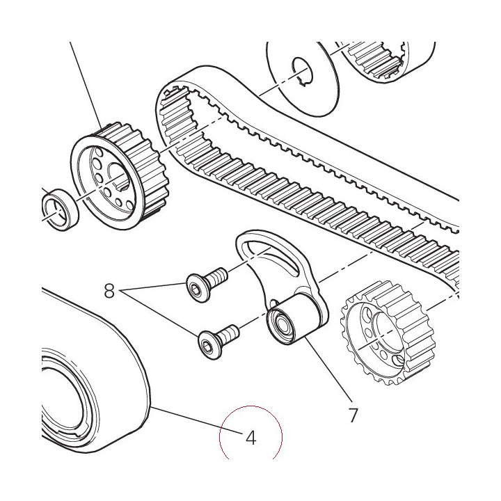 Horizontal timing belt cover 24511511AD