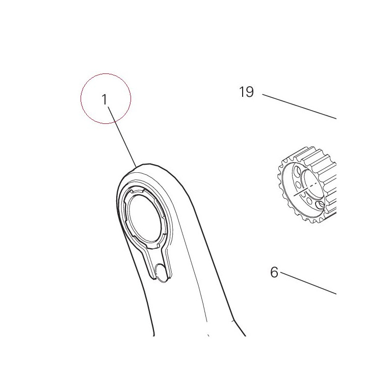 Vertical timing belt cover 24511522AB