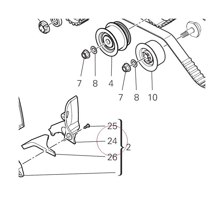 Horizontal belt external cover 24511772A