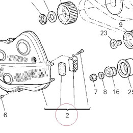 Horizontal timing belt cover 24520831A
