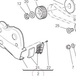 Horizontal belt external cover 24521381A