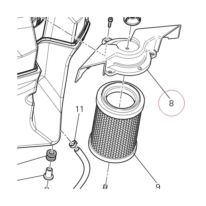 Cover, air filter case 24612022A