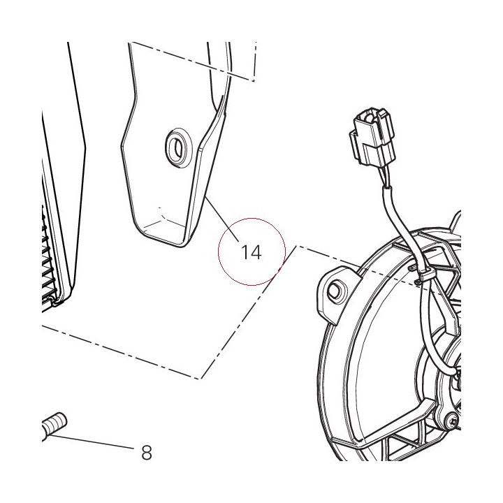 Cooler cowling right black 24612141A