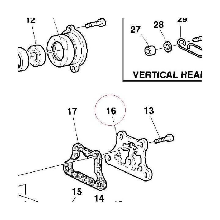 Contral cover tachometer side 24710053AB