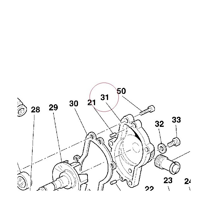 Water pump cover 24711101AB