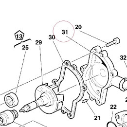 Water pump cover 24711141A