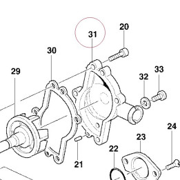 Water pump cover 24711141AB