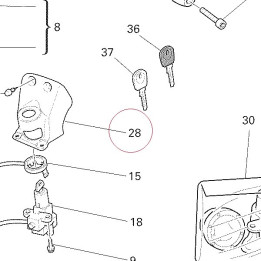 Cover, ignition switch 24712041A