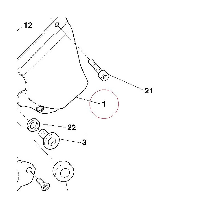 Chain pinion cover 24712551A