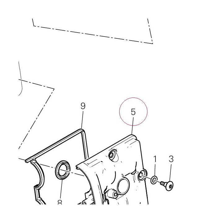 Cover cylinder head, horizontal 24712871A