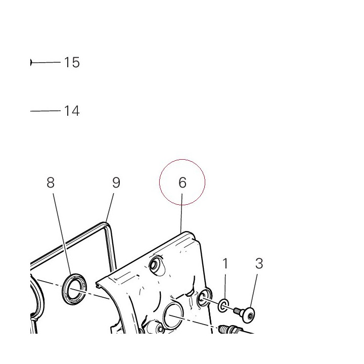 Cover cylinder head, horizontal 24712871B