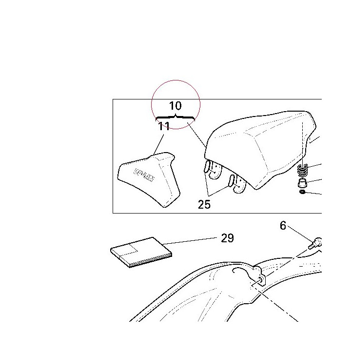 Cover pillion rider seat 24713071AW