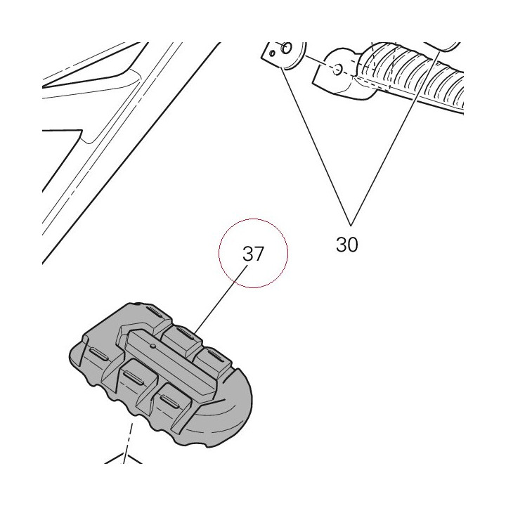 Cover, footrest 24713131A