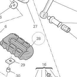 Foot peg cover 24713131B