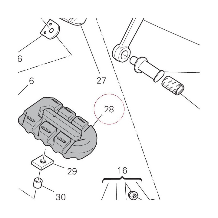 Foot peg cover 24713131B