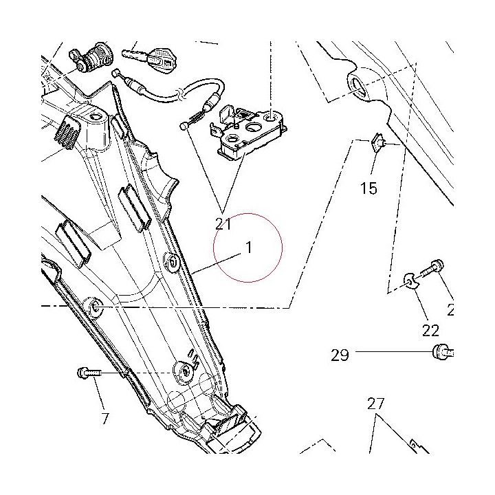 Cover, license plate holder 24713211B