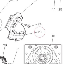 Chain pinion cover 24713311A