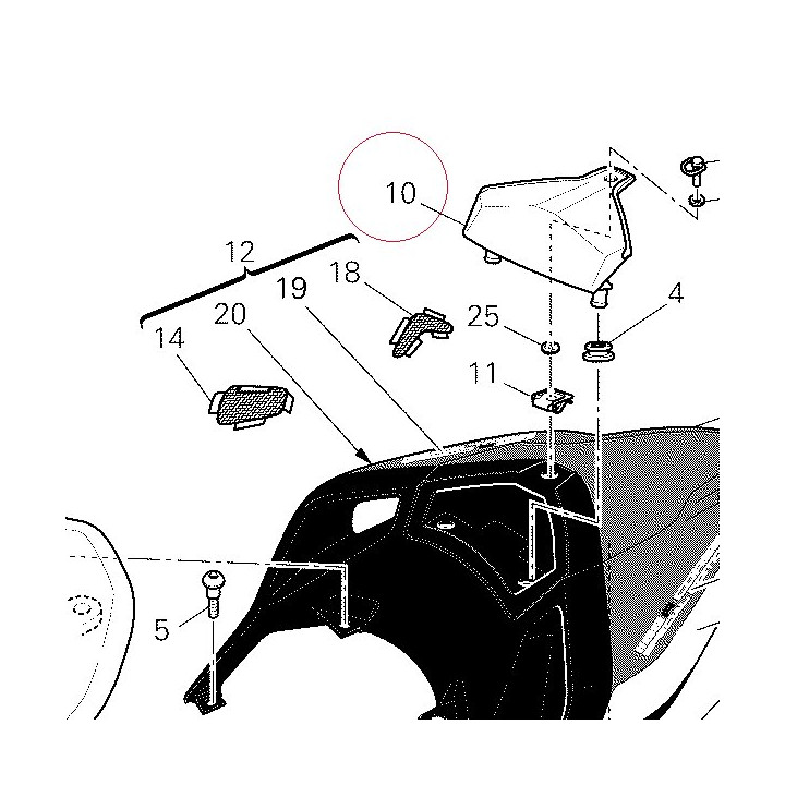Seat back assembly 24713321A