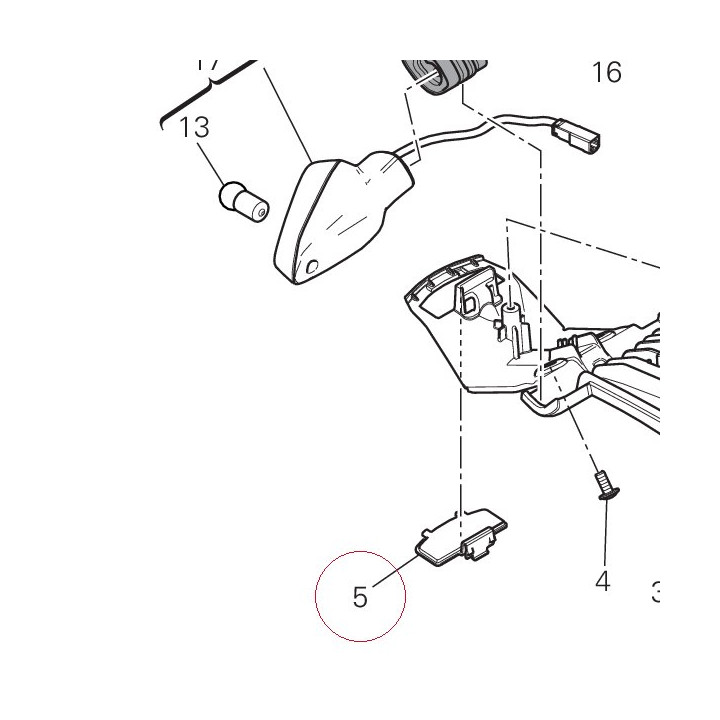 Lens, licence light 24713332A