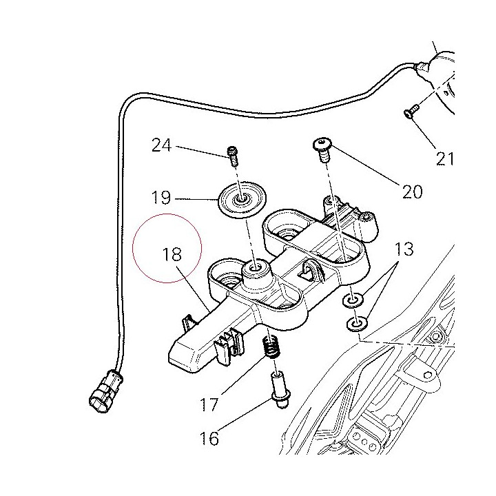 Cover handle, pillion rider 24713742B