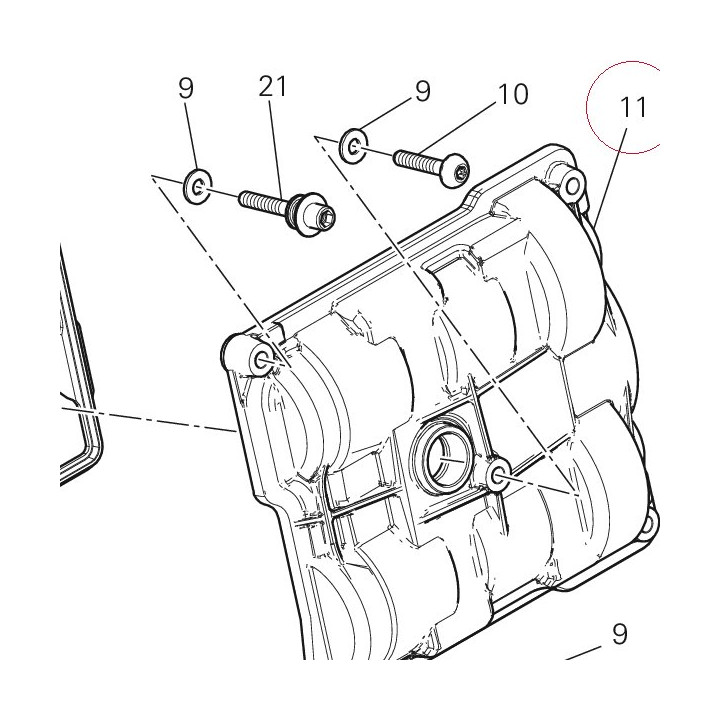 Cover cylinder head, horizontal 24713941B