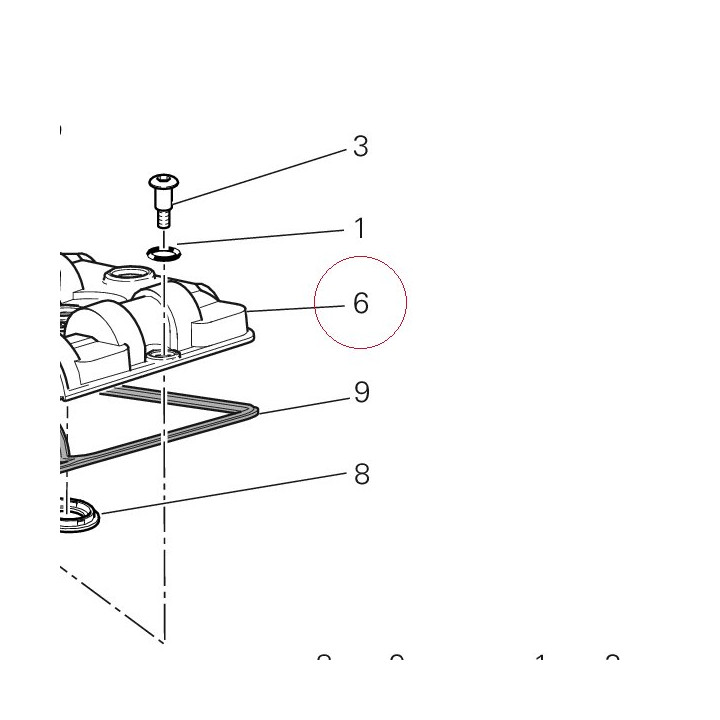 Cover cylinder head, vertical 24714151A
