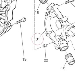 Water pump cover 24714481A