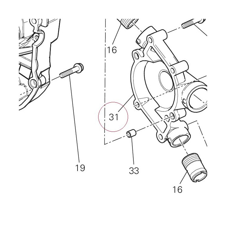 Water pump cover 24714481A
