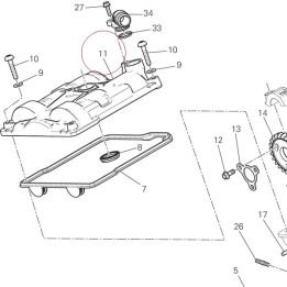 Cover cylinder head, vertical 24714491A