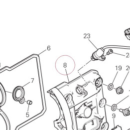 Cover cylinder head, horizontal 24714801D