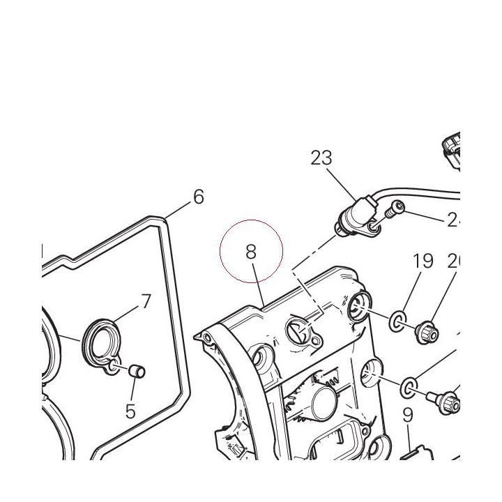 Cover cylinder head, horizontal 24714801D