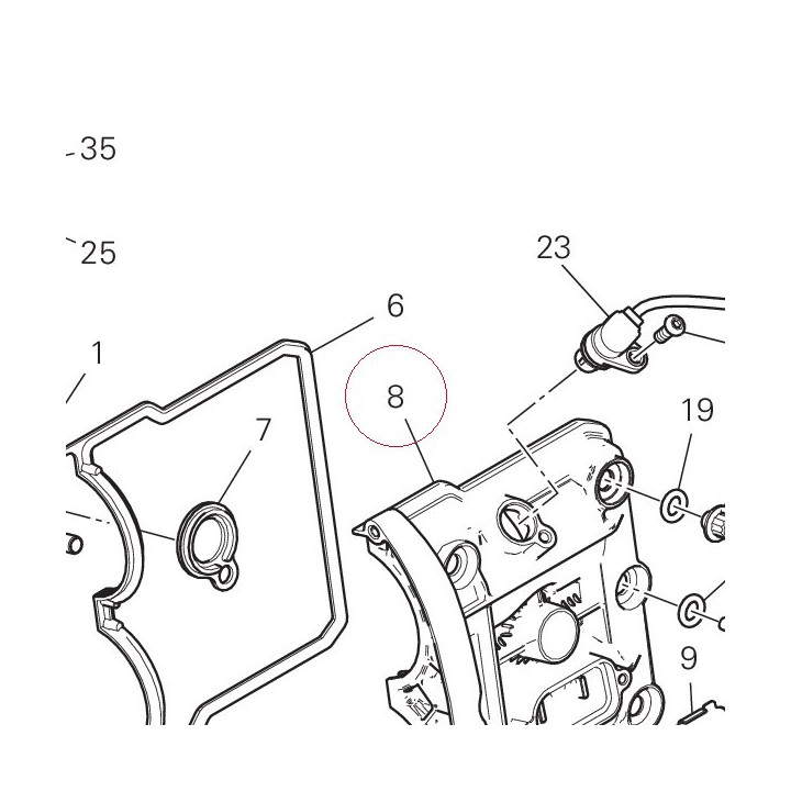 Cover cylinder head, horizontal 24714801FJ