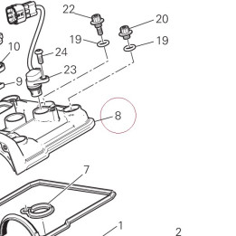 Cover cylinder head, vertical 24714811DB