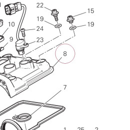 Cover cylinder head, vertical 24714811FJ