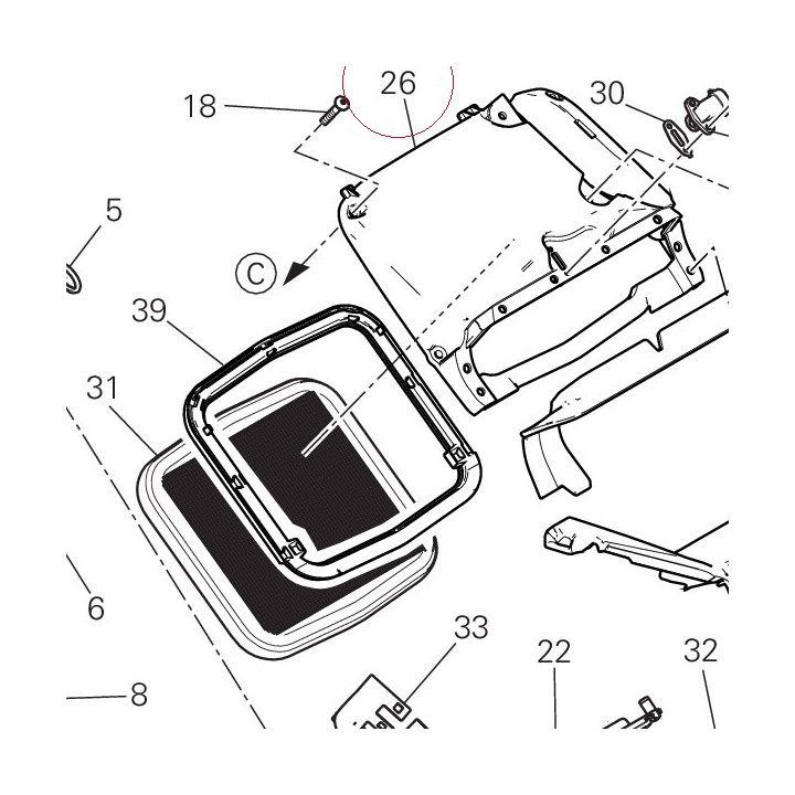 Cover air box, upper 24715541A