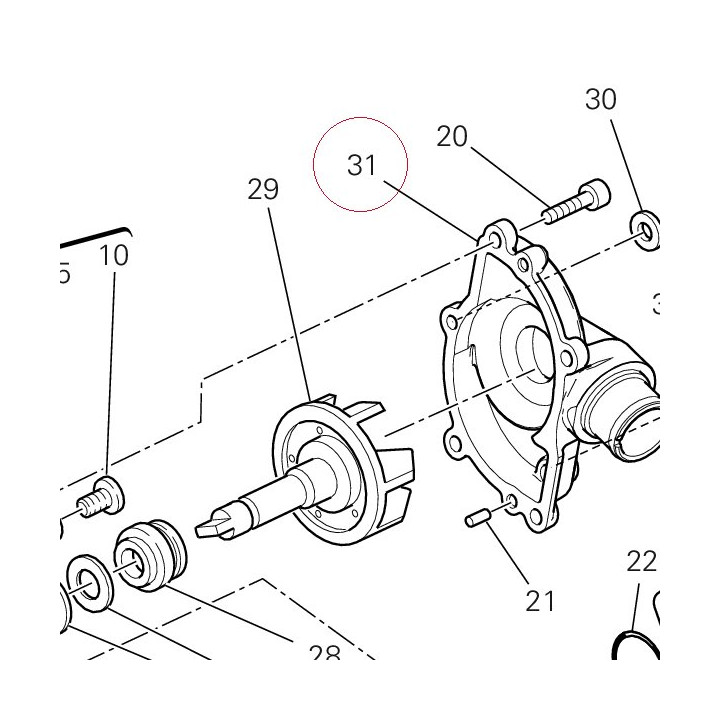Water pump cover 24721301AC