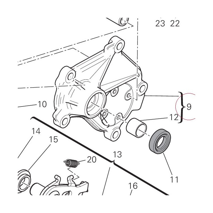 Gearbox control cover 24723651D