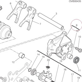 Gearbox control cover 24723652A