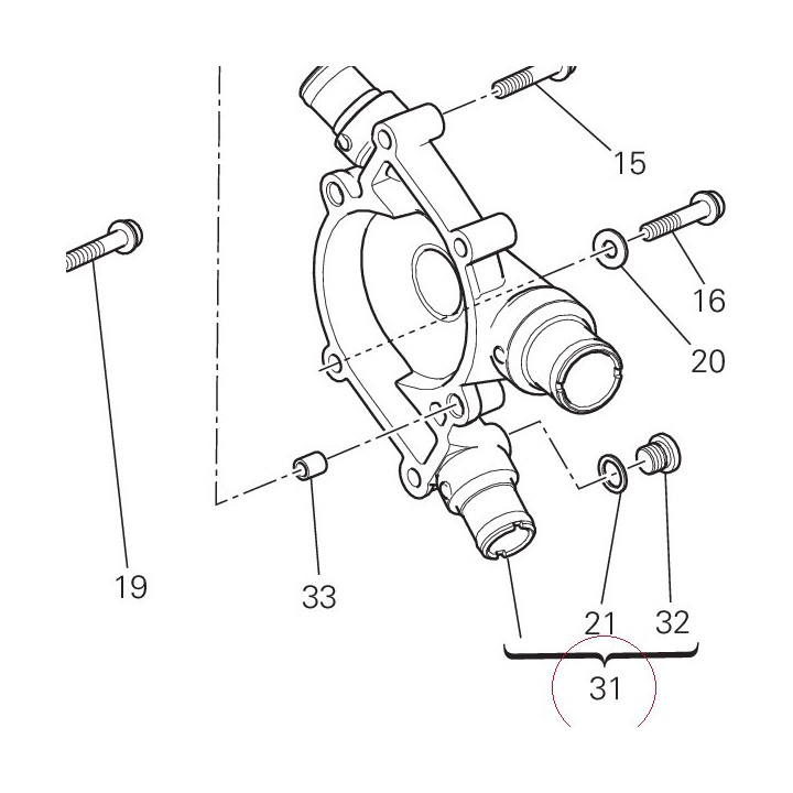 Water pump cover 24724481A