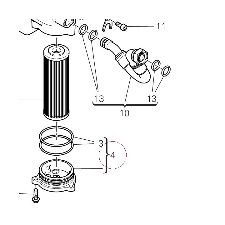 Cover, oil element 247P5862A