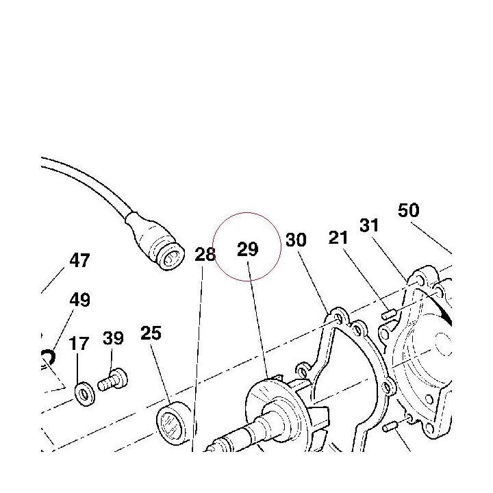Water pump rotor 25120013B