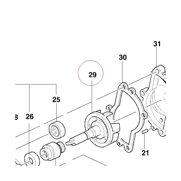 Water pump rotor 25120024B